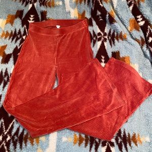 Aerie ‘Groove-On Velour High Waisted Flare Pant’